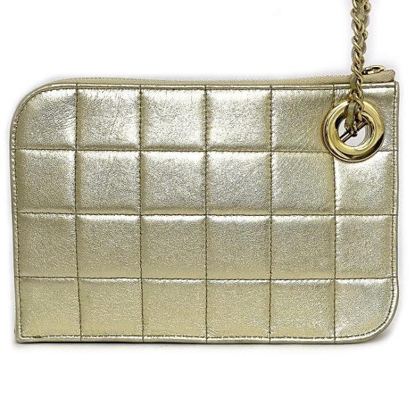 f15944 3 Chanel Lambskin Leather Clutch Bag Gold