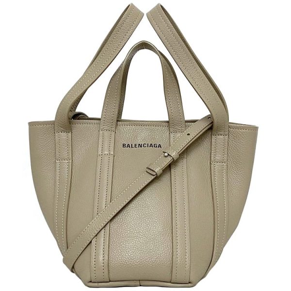 f17745 1 Balenciaga 2way Bag Tote Handbag Beige