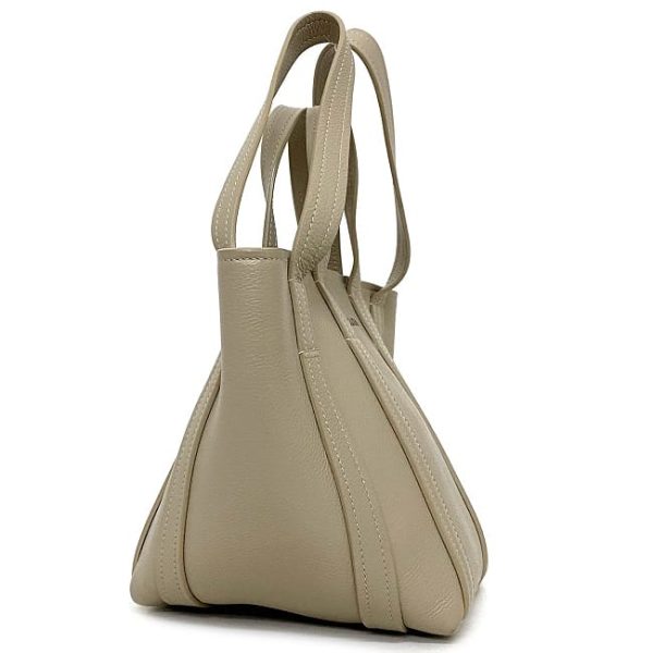 f17745 3 Balenciaga 2way Bag Tote Handbag Beige