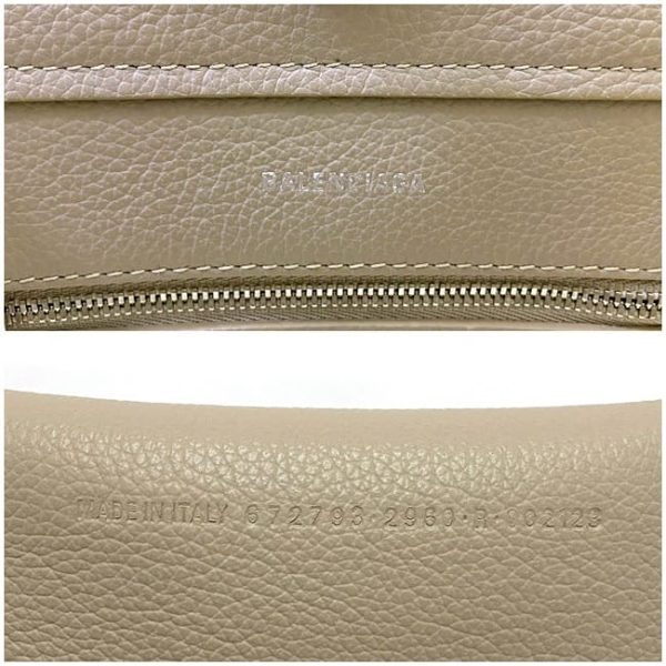 f17745 9 Balenciaga 2way Bag Tote Handbag Beige