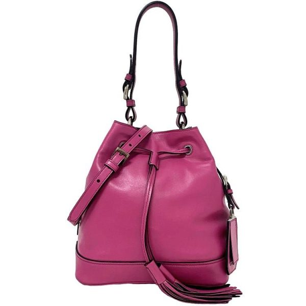 f18231 1 Prada Drawstring 2way Shoulder Bag Pink Fuxia