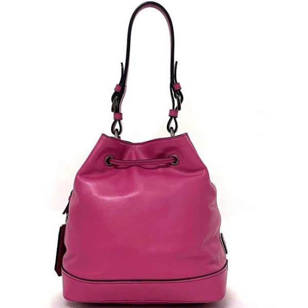 f18231 4 Prada Drawstring 2way Shoulder Bag Pink Fuxia