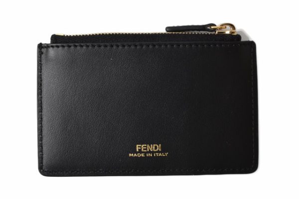 fd 19 015 9 Fendi Wallet Zipper Folding Wallet By The Way Calf Leather Brown