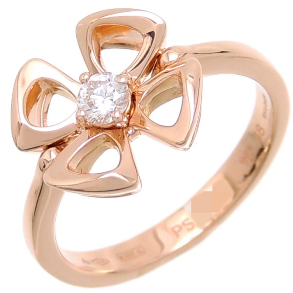 fdh74229 1 Bvlgari Fiorever Womens Ring 750 Pink Gold No 8