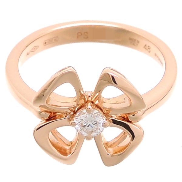 fdh74229 4 Bvlgari Fiorever Womens Ring 750 Pink Gold No 8