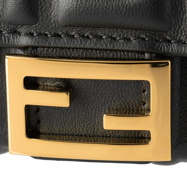 fe8m0365aajdf0kur 7 Fendi Long Wallet Baguette Leather Black