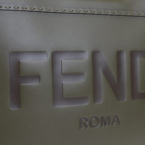 fen7va480021 2 Fendi Tote Bag Calf Leather Handbag Khaki