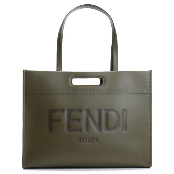 fen7va480021 4 Fendi Tote Bag Calf Leather Handbag Khaki