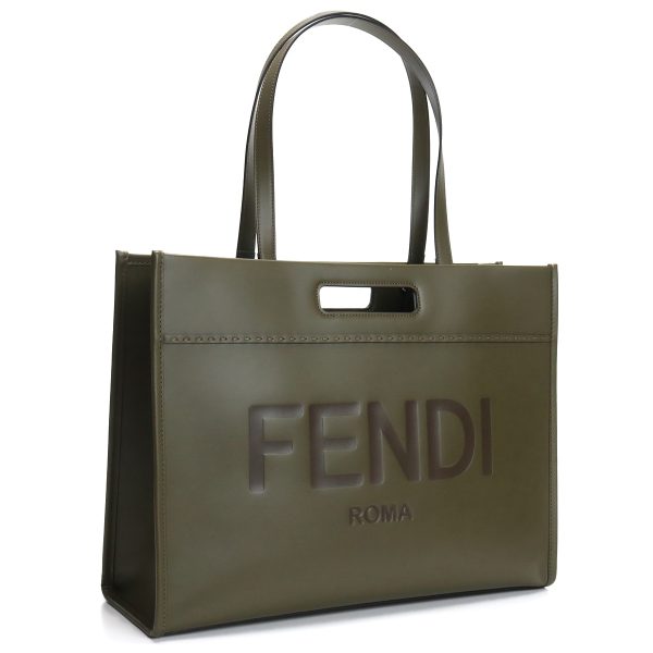 fen7va480021 5 Fendi Tote Bag Calf Leather Handbag Khaki