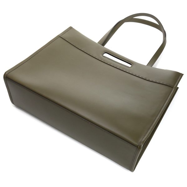 fen7va480021 6 Fendi Tote Bag Calf Leather Handbag Khaki