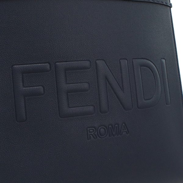 fen7va583011 2 Fendi Leather Tote Bag Navy