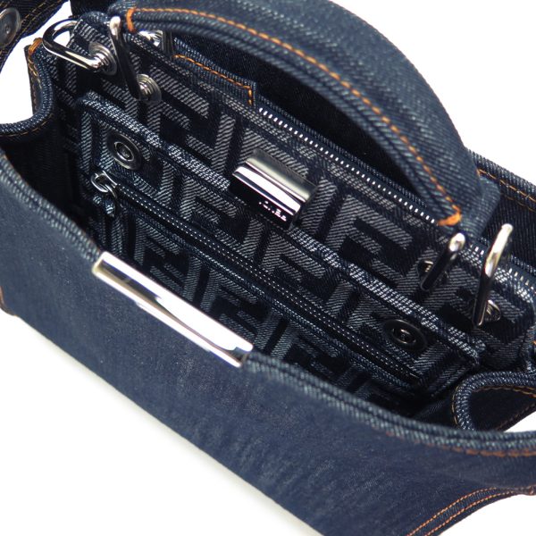 fepeekabooiseeu 5 Fendi Peekaboo Iseeu Small Shoulder Bag Denim Blue