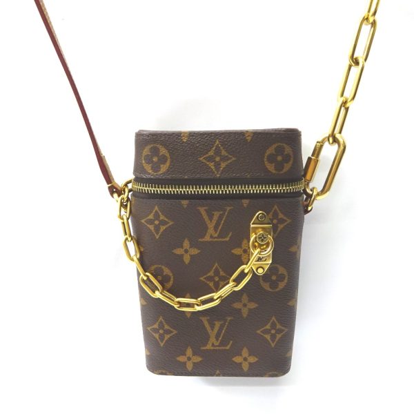 ft1105921 2 Louis Vuitton PVC Monogram Phone Box Pouch Bag Brown