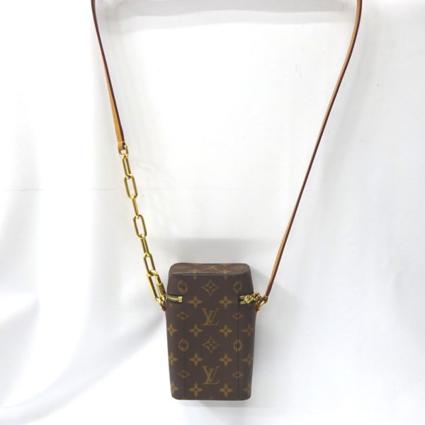 ft1105921 5 Louis Vuitton PVC Monogram Phone Box Pouch Bag Brown