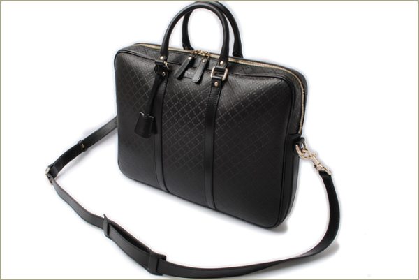 g 16 051 5 Gucci Diamante Business Briefcase Black