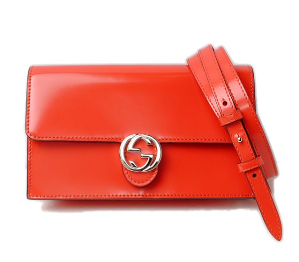 g 16 083 1 GUCCI Wallet Interlocking Leather Orange