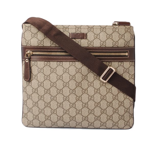 g 17 030 1 GUCCI Shoulder Bag GG Plus Canvas Brown