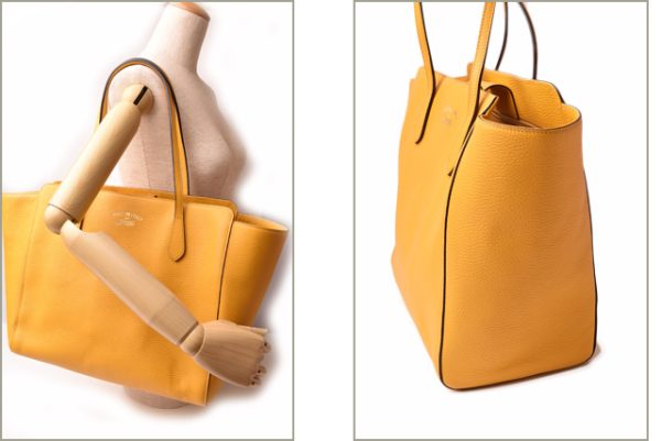 g 19 022 2 Gucci Gucci Swing Leather Tote Shoulder Bag Light Yellow