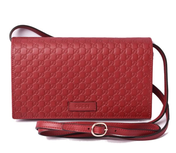 g 19 033 1 GUCCI Wallet Micro Guccisima GG Leather Rouge