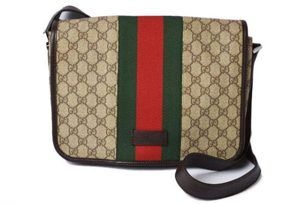 g 20 008 2 GUCCI Shoulder Bag GG Supreme Beige