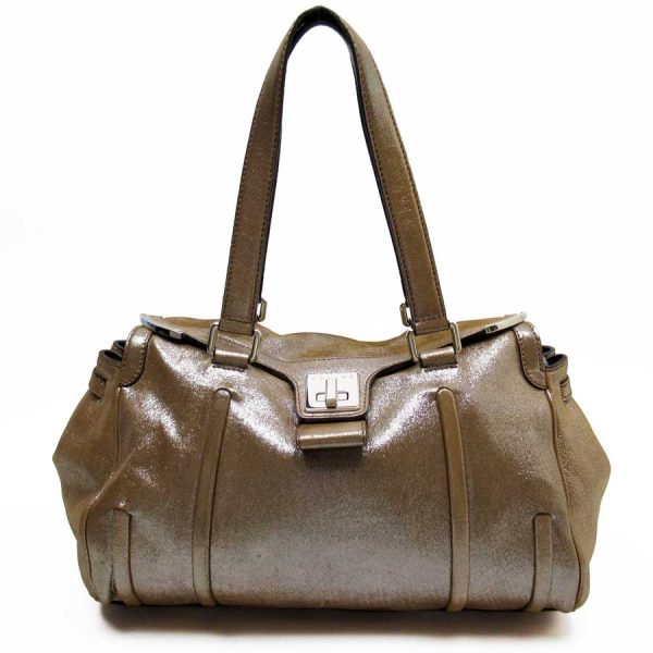 g0925 1 Celine Leather Handbag Beige