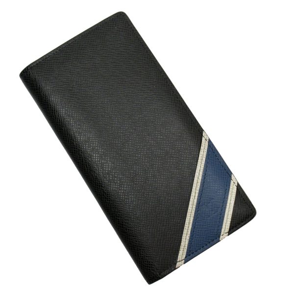 g3034a Louis Vuitton Taiga Portefeuille Brazza Bifold Long Wallet Black