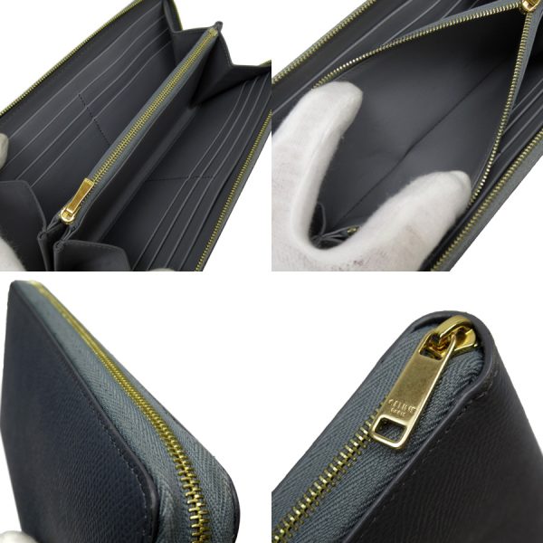 g3128g 4 Celine Leather Wallet Gray