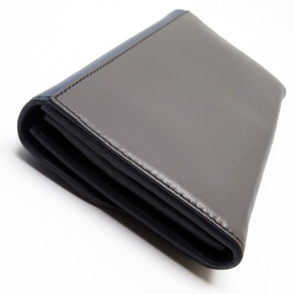 g3386a 1 Salvatore Ferragamo Long Wallet Gancini Leather Gray Blue