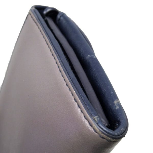 g3386a 2 Salvatore Ferragamo Long Wallet Gancini Leather Gray Blue