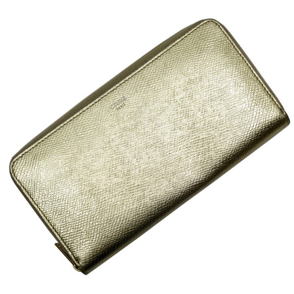 g3470g Celine Leather Long Wallet Beige