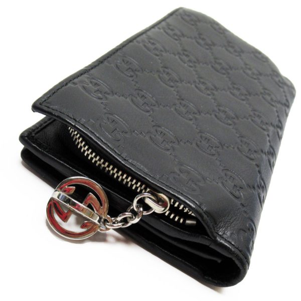 g3667a 1 Gucci GG Leather Bifold Long Wallet Black