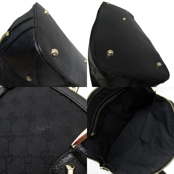 g3730a 4 c Gucci GG Canvas Handbag Black