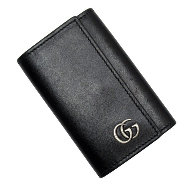 g3782g Gucci Leather Key Case Black