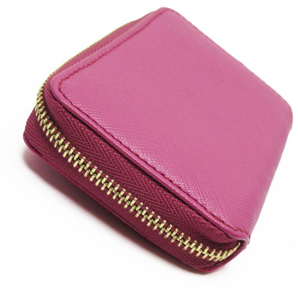 g3798g 1 Salvatore Ferragamo Coin Case Rose Ribbon Leather Pink