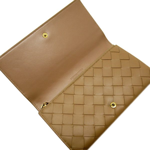 g3850a 3 Bottega Veneta Long Wallet Intrecciato Leather Beige