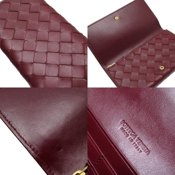 g4060k 3 c Bottega Veneta Long Wallet Intrecciato Leather Bordeaux