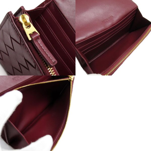 g4060k 7 c Bottega Veneta Long Wallet Intrecciato Leather Bordeaux