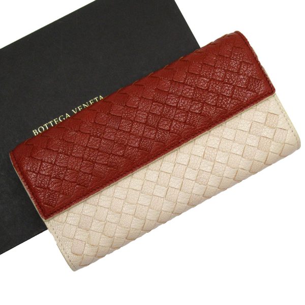 g4074a Bottega Veneta Long Wallet Intrecciato Leather Brown