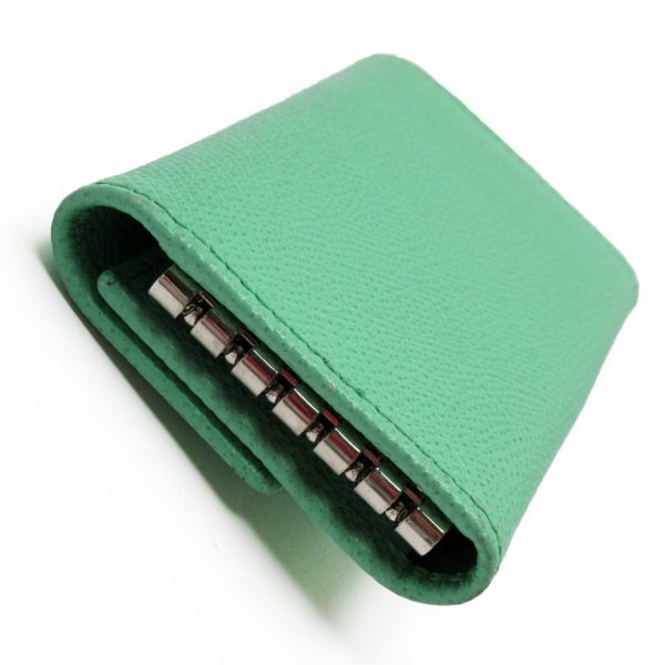 g4083a 1 Salvatore Ferragamo Key Case Gancini Leather Green