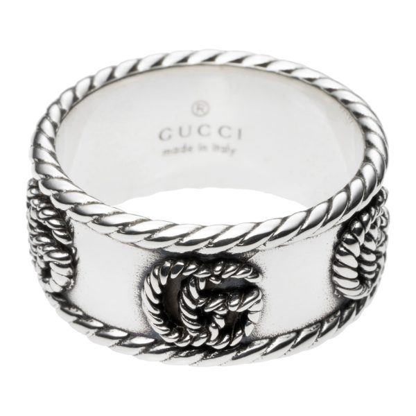 g627729j84000 1 GUCCI Double G Ring Silver