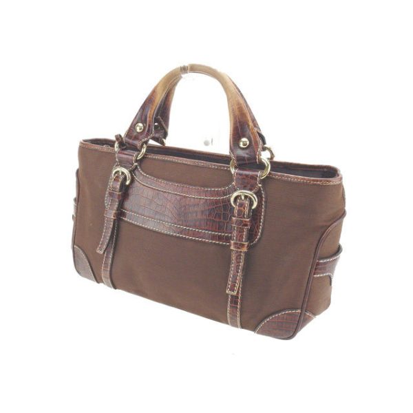 g929 Celine Leather Handbag Brown