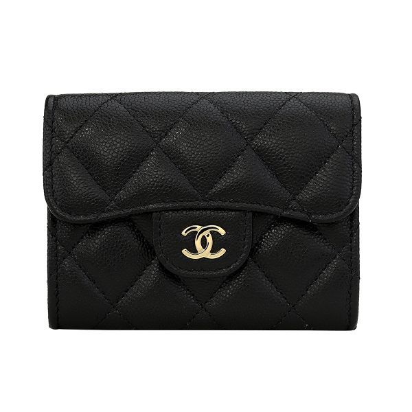 gch2405100003 1 Chanel Coin Case Caviar Skin Coin Case Black