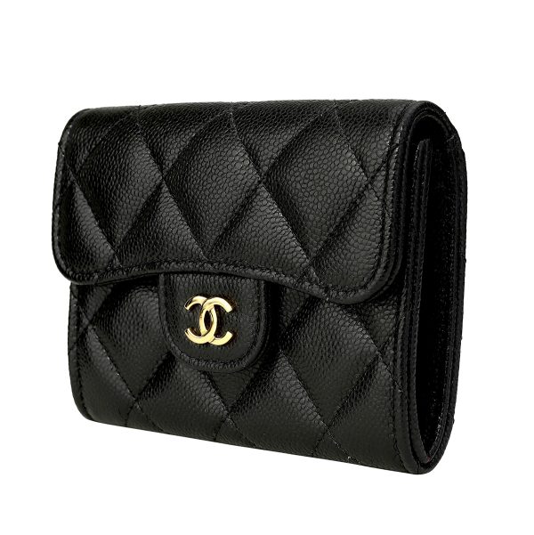 gch2405100003 4 Chanel Coin Case Caviar Skin Coin Case Black