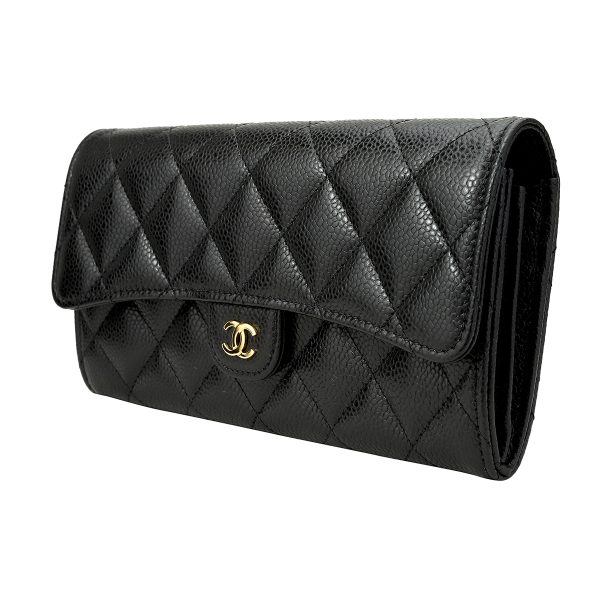 gch2405100005 4 Chanel Long Wallet Matelasse Black