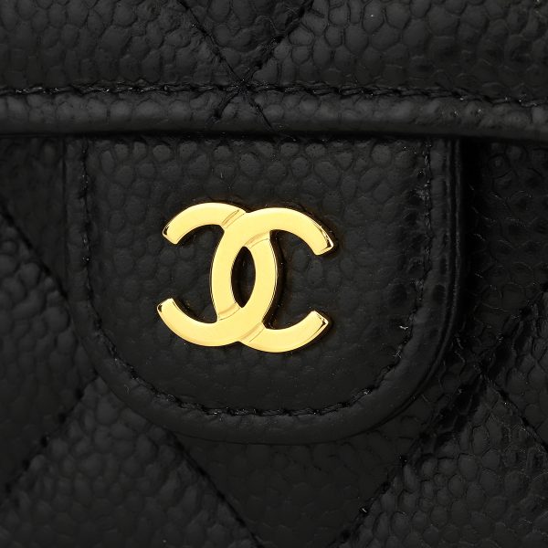 gch2405100005 6 Chanel Long Wallet Matelasse Black