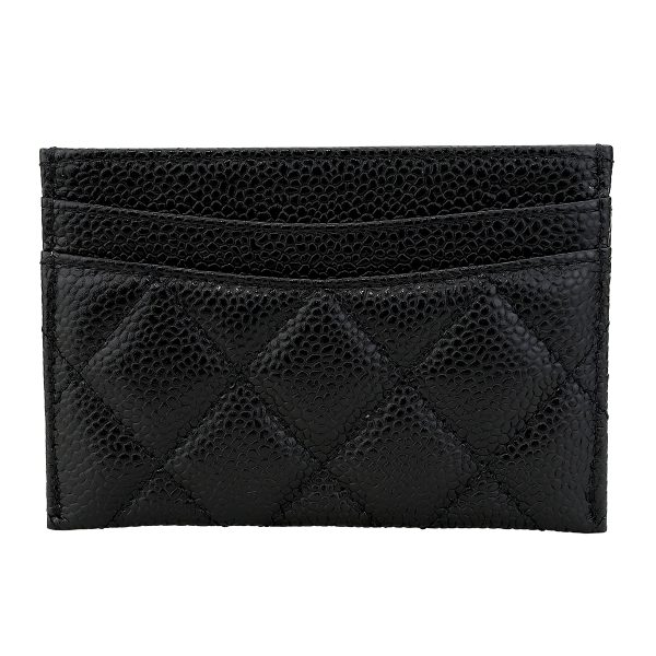 gch2405100007 2 Chanel Card Case Caviar Skin Card Case Black