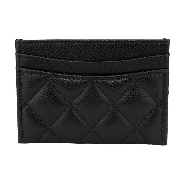 gch2405100009 2 Chanel Card Case Caviar Skin Black