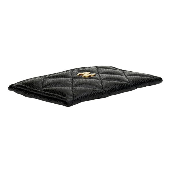 gch2405100009 3 Chanel Card Case Caviar Skin Black