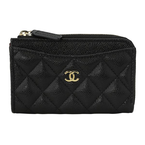 gch2405290001 1 Chanel Coin Case Caviar Skin Coin Case Black