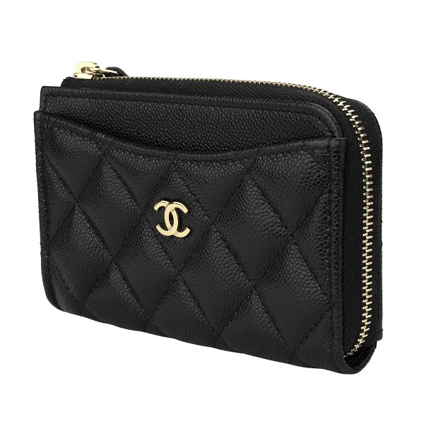 gch2405290001 4 Chanel Coin Case Caviar Skin Coin Case Black